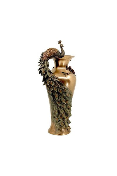 Veronese Tavus Kuşu Temalı Salon Için Büyük Vazo | Dekoratif Vazo | Figürlü V...