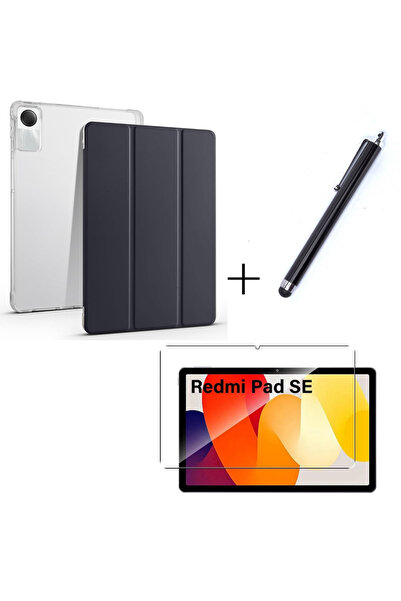 İncisoft Xiaomi Redmi Pad SE 11 inç Uyumlu Standlı 360 Koruma Kılıf + Ekran K...