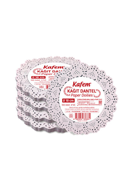 KAFEM Dantel Kağıt 18 cm 100 Lü x 5 Paket