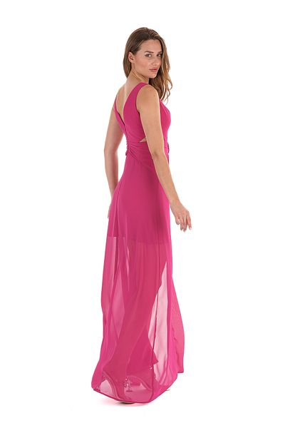 İLAYDA KARAKUŞ Front buckle chiffon dress