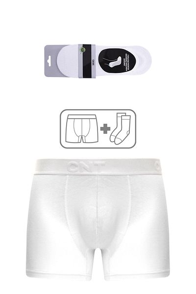 CNT Herren-Boxer-Set mit Premium-Boxer- und Ballerina-Bambussocken