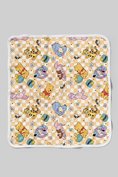 Tuğba Kuğu Organik Çift Yüz Baskılı Bebek Battaniyesi - Cartoon Serisi - Winn...