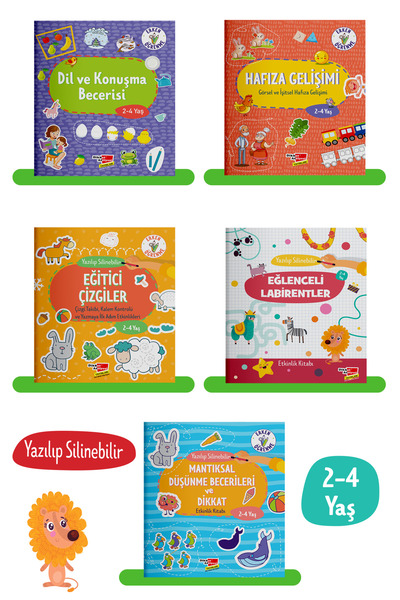 2-4 Yaş Evde Etkinlik Zeka Ve Dikkat Gelişimi 5'li Set