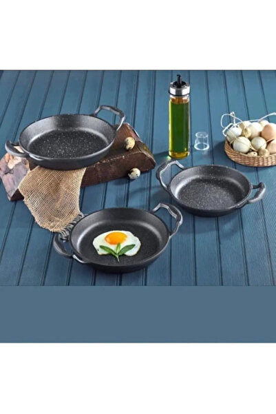 TAŞHAN Taşhan Döküm - 3-Piece Granite Omelet Sahan Set