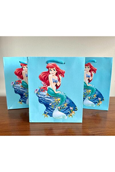 Okarttasarım Ariel Deniz Kızı Karton Çanta - (5 ADET)