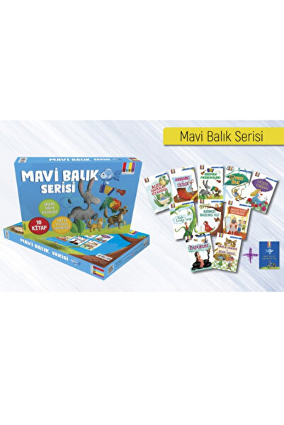 Öykü Yayıncılık Mavi Balık Serisi Set (10 Hikaye + Her Hikaye 24 Sayfa) + ren...