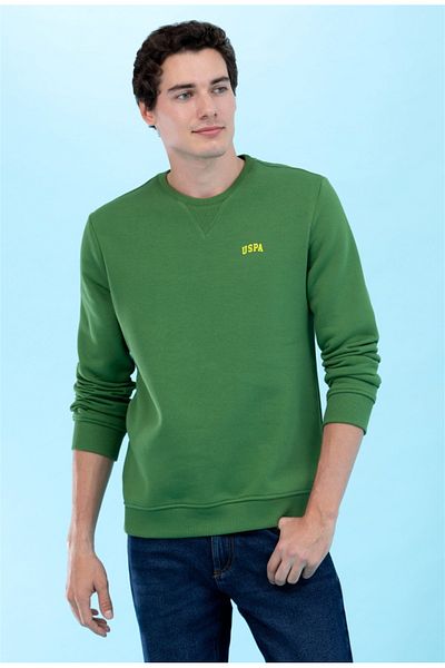 U.S. Polo Assn. Η.Π.Α. Polo Assn. Πράσινο φούτερ με λαιμόκοψη