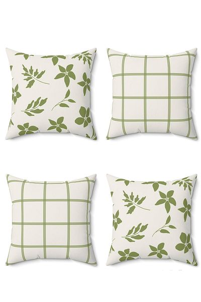 FUS BLUE Modern Design 4-Piece Cushion Cover Set
