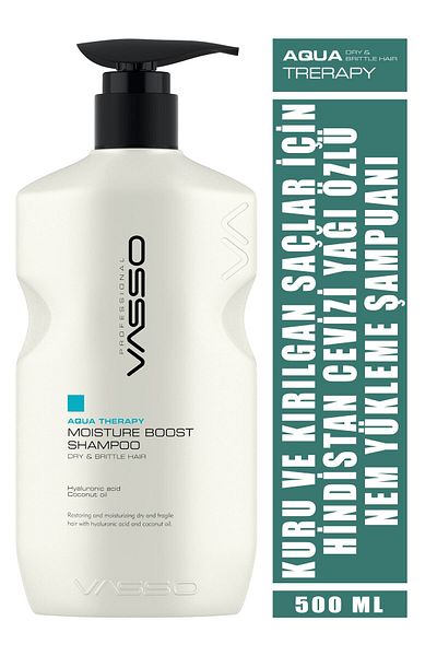 VASSO WOMEN شامبو مرطب مرطب بخلاصة زيت جوز الهند للشعر الجاف والهش 500 مل
