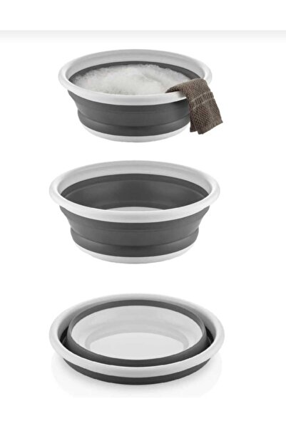 YOGH Katlanır Katlanabilen Kova Katlanır Badya (Leğen) Katlanır Maşrapa 3Lü Set