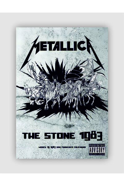 Metallica the stone 1983 vintage wall Poster - Wall Decor - Thick Paper - Frameless