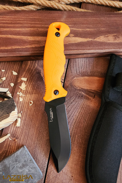 LAZBİSA Outdoor Piknik Kamp Bıçağı Şef Bıçak Kılıflı Mutfak Bıçak Bıçağı Çakı...