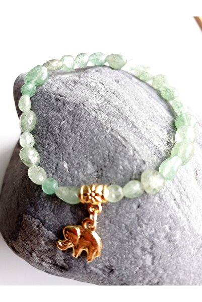 PİRAMİGO سوار من حجر اليشم الطبيعي بطرف الفيل