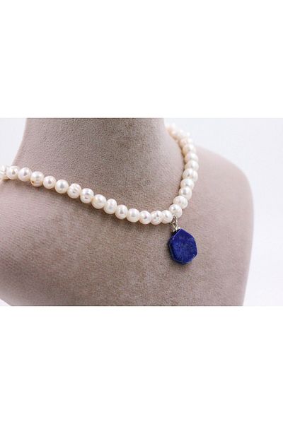 MYTAKIAĞACIMFH Incidence Stone Natural Stone Lapis Lazuli Pendant 8mm