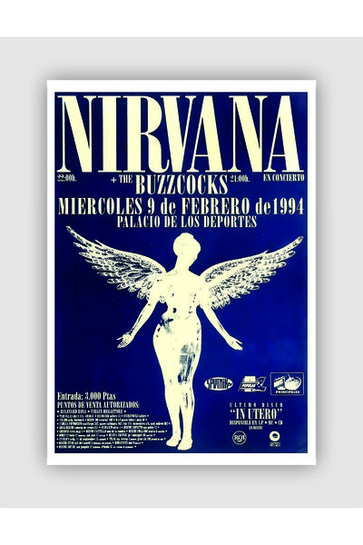 fırsatlar diyarı NIRVANA The Buzzcocks 1994 Vintage Duvar Posteri - Duvar Dek...