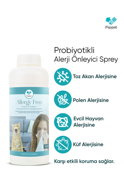 Pippet Probiyotikli Alerji Önleyici Yedek Şişe 1 Litre (300ML SPREY ŞİŞESİ ILE KULLANILMALIDIR)