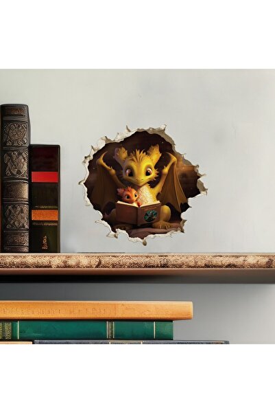 WALLHUMAN 3D-ефект стенен стикер с бебешки дракони