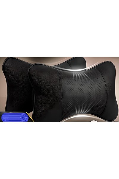 Genel Markalar Yeni Ortopedik 3d Oto Boyun Yastığı Kaliteli Suni Deri 2 Adet