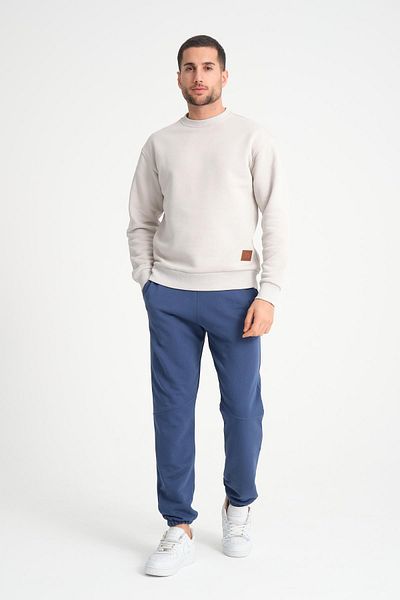 COOLHILL Ανδρικό φούτερ Cream Crew Neck Basic Crest