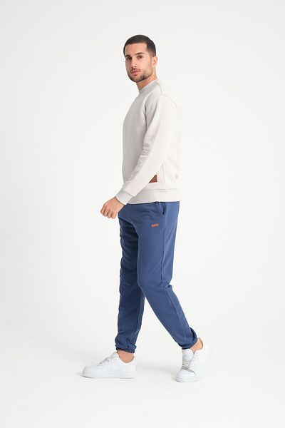COOLHILL Ανδρικό φούτερ Cream Crew Neck Basic Crest