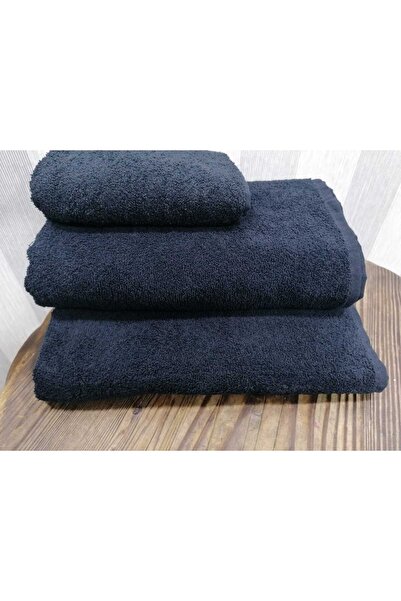 MEŞELİ TEKSTİL Чорний набір рушників з 3 предметів 1 шт. 50x90 1 шт. 70x140 1 шт. 90x150