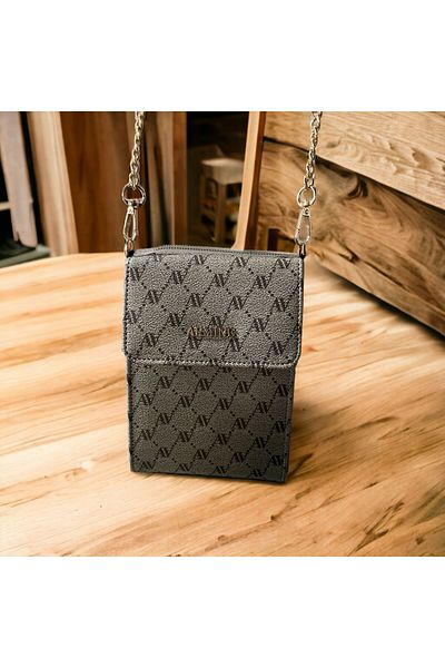 Armine 266 Women's Bag Cross Chain Dot Printed Daily Use 266 mink