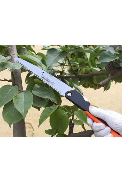 Depolife Tree Branch Trimmer Folding Saw Grass Fence Weed Cutting Garden Landscaping Wood Handle Shears 2 Piece Set