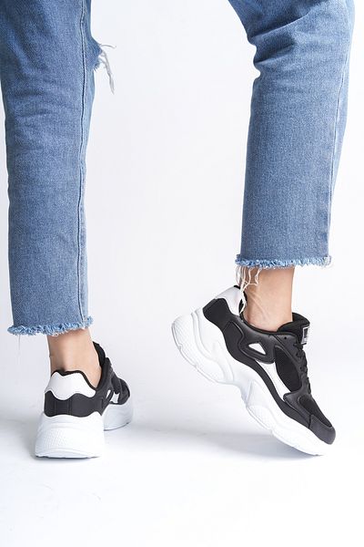 eformoda by emre yılmaz Pantofi de damă alb-negru 0152