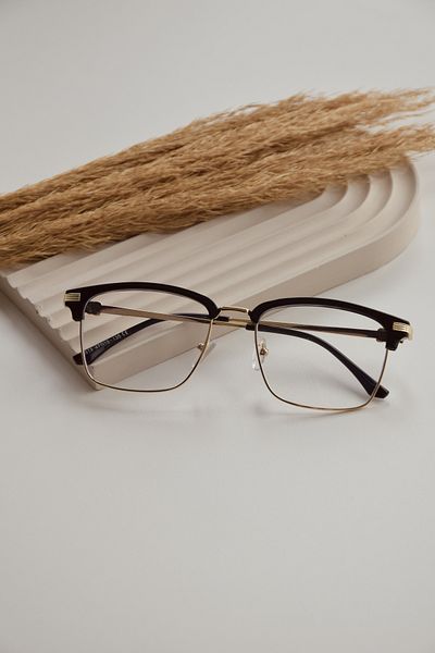 LOOKUP NEW Women Men Unisex Blue Light Protected Blue Block Transparent Square Rectangle Black Glasses