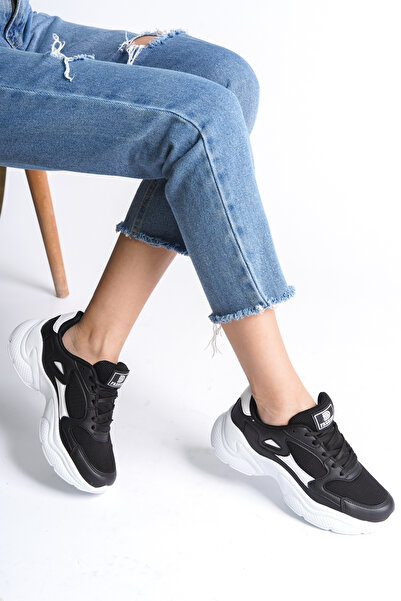 en7 Ασπρόμαυρα γυναικεία αθλητικά παπούτσια 0152