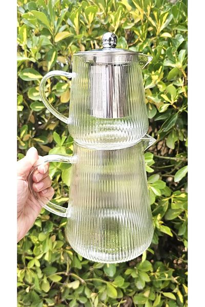 devigo Heat Resistant Borosilicate Glass Round Teapot| Borosilicate Glass Teapot