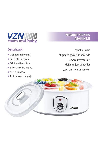 VZN Yogurt Making Machine 7-Piece Glass Jar