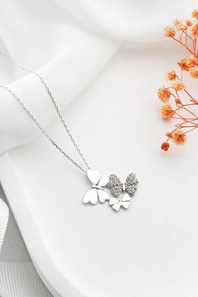 Şimal Silver 925 Ayar Kelebek Gümüş Kolye