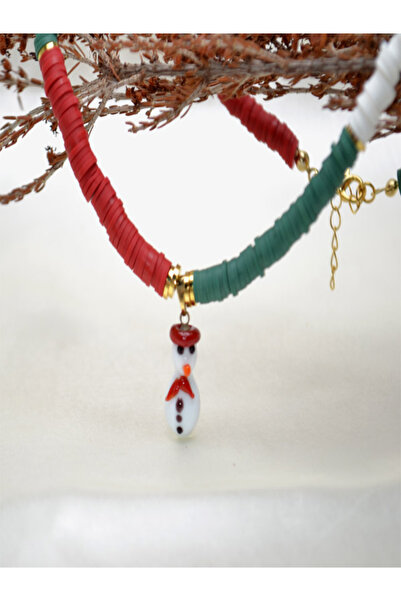 Y&M PERLA ACCESSORİES YILBAŞI KONSEPTLİ KARDAN ADAM FİMO KOLYE