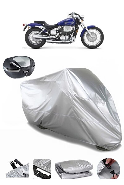 AUTOLION Honda Shadow Spirit 750 Rear Bag Compatible Motorcycle Tarpaulin Pre...