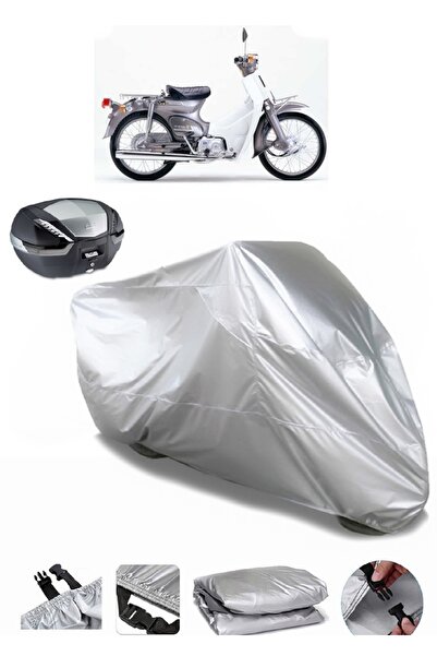 AUTOLION حقيبة خلفية متوافقة مع القماش المشمع للدراجات النارية Honda C 70 بجو...