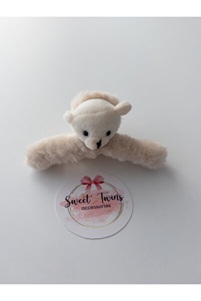 Sweet twins accessories Πόρπη με μανταλάκι από βελούδινο αρκουδάκι