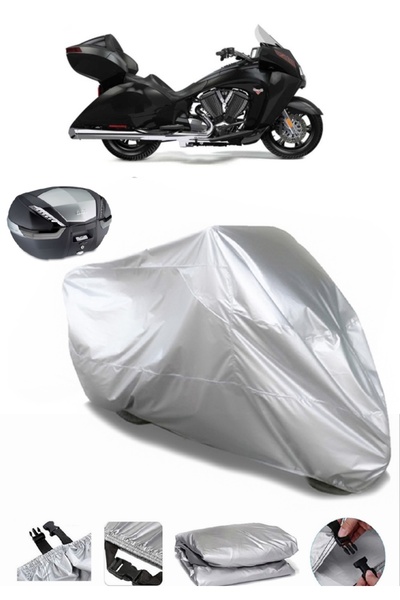 AUTOLION Victory Vision Tour Rear Bag Compatible Motorcycle Tarpaulin Premium...
