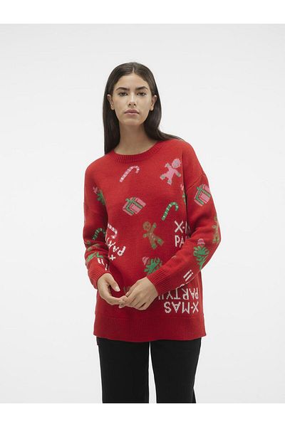 Vero Moda Strickpullover VMXMASPARTY LS H/L O-BOYUN ÇEKME. Noel EXC