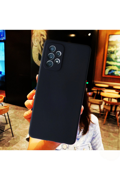 Molly Galaxy A52 Uyumlu Prusya Mavisi Liquid İçi Kadife Silikon Kılıf