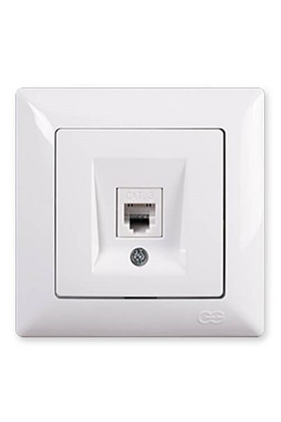 Günsan Visage White Data Socket Without Jack (Frame Included)