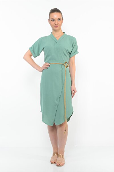 Nuseel Дамска рокля Aerobin с колан и Suyesılı