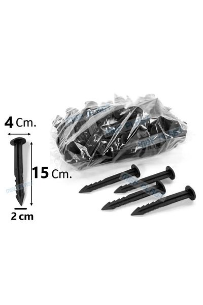 MGF PLAST Mgf Plastic 15cm Cort Copertina 100 buc. Pânză dură-moale Cârlig de sol Cuie de sol Anti-alunecare