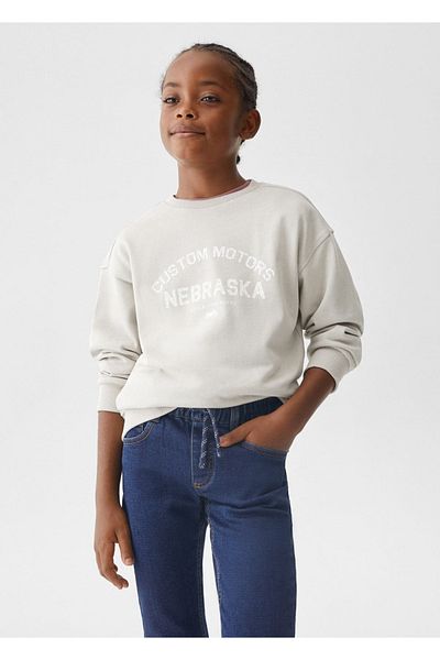 MANGO Kids Blugi Albastru Pentru Copii