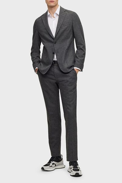 BOSS Wool and Stretch Blend Slim Fit Trousers Men'S TROUSERS 50503253 021