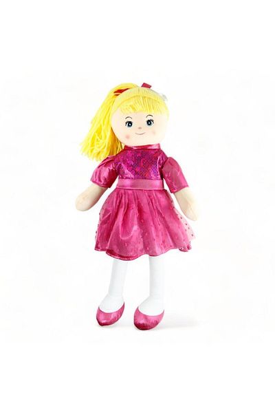 Peda Toy Bright Red Plush Toy - Baby 50 Cm in Dress