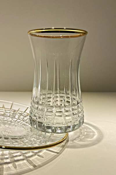 Paşabahçe Heybeli Altın Yaldızlı 6 Kişilik 12 Parça Çay Seti 160cc 42361 Rio ...