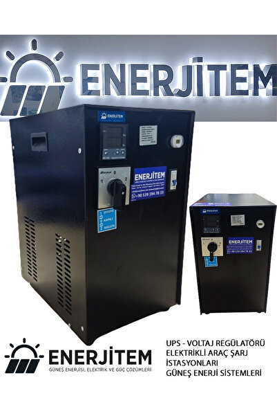 ENERJİTEM Sta2 Voltaj Regülatörü Statik 15 Kva Monofaze Özel Üretim Çok Sessi...