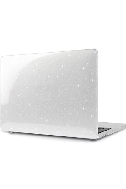 Nezih Case Macbook Pro 16 inç M3 / M3 Pro / M3 Max A2991 Uyumlu Kapak Simli Parlak Kristal Tam Korumalı Kılıf