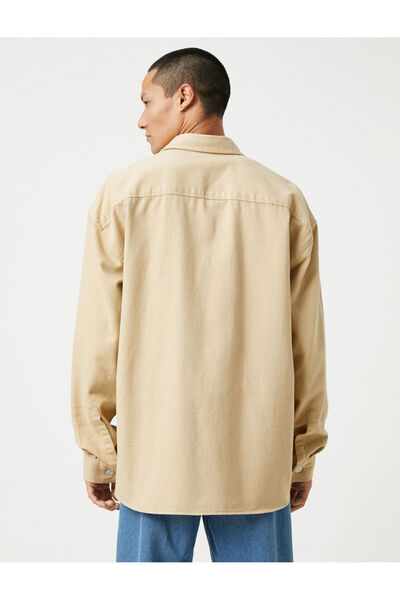 Koton Winterhemd mit Taschendetail und klassischem Kragenknopf